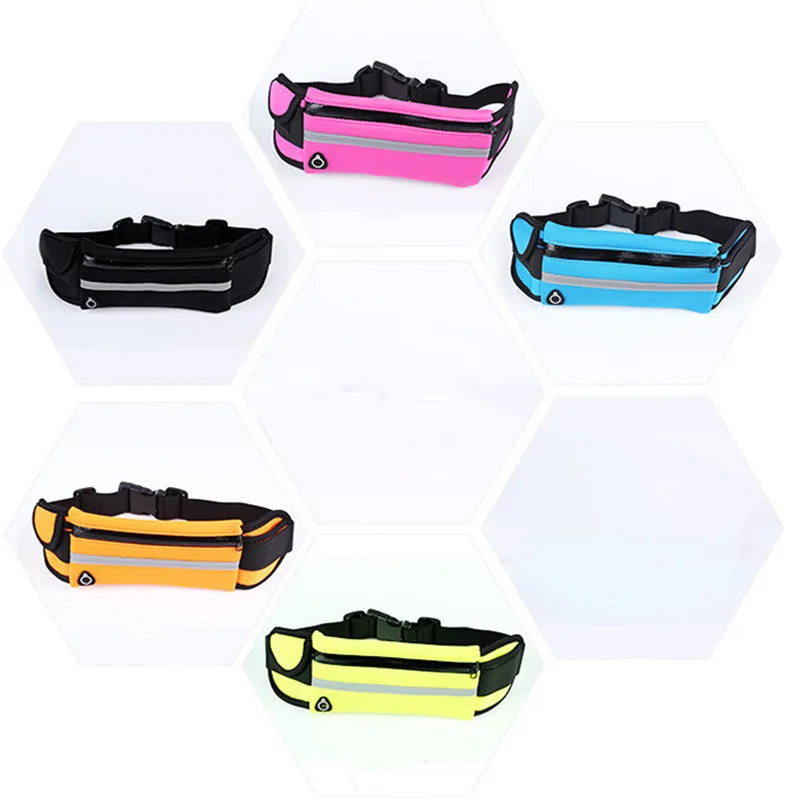 Waterproof Running Waist Bag Canvas Sports Jogging Portable Outdoor Phone Holder Belt Bag Women Men Fitness Sport Accessories