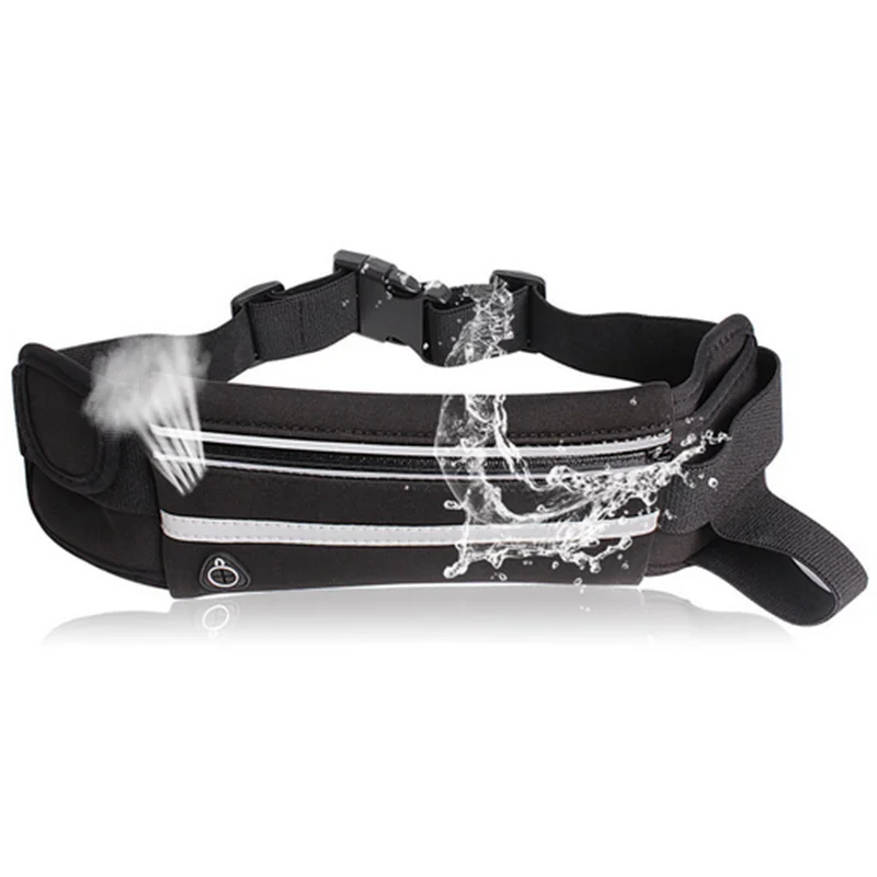 Waterproof Running Waist Bag Canvas Sports Jogging Portable Outdoor Phone Holder Belt Bag Women Men Fitness Sport Accessories