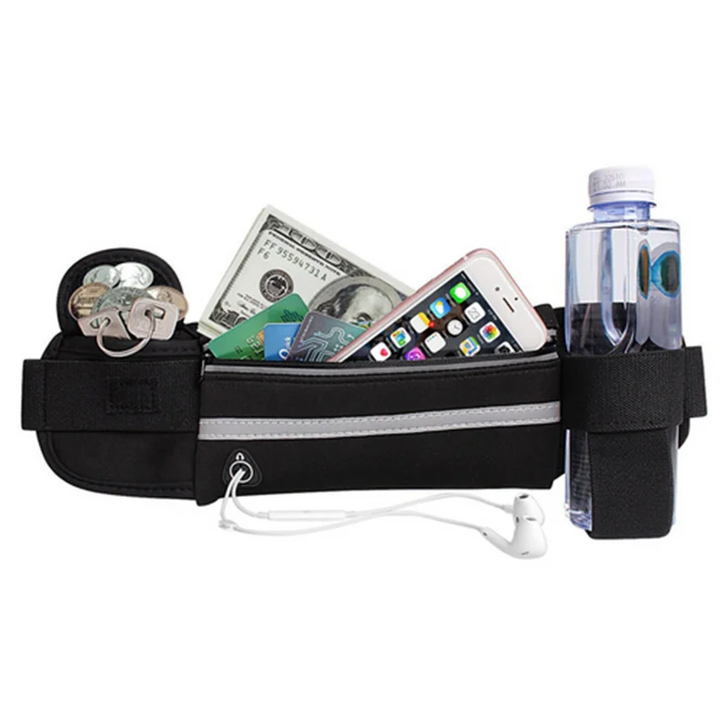 Waterproof Running Waist Bag Canvas Sports Jogging Portable Outdoor Phone Holder Belt Bag Women Men Fitness Sport Accessories