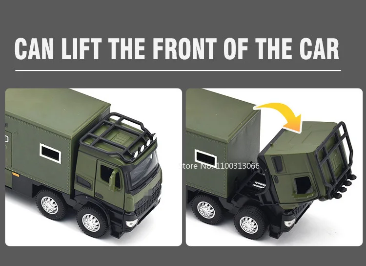 1/24 Nomadism Off-road RV Model Cars Toys Alloy Diecasting Rubber Tires Motor Home Models Light Sound Vehicle Kids Birthday Gift