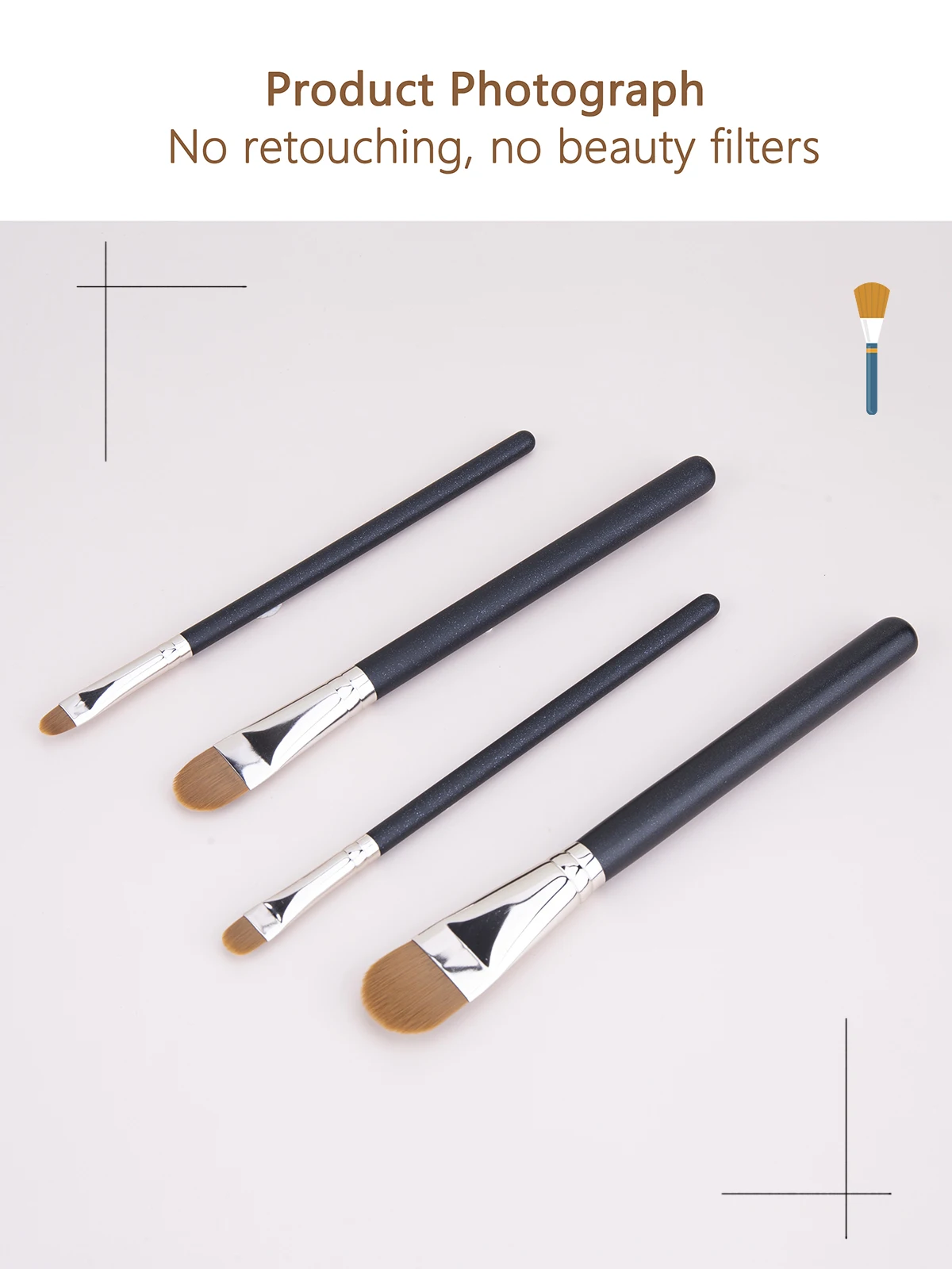 4 Types Sizes Upgraded Ultra-thin Foundation Concealer Makeup Brush Professional Liquid Foundation Cream Concealer Make-up Tool