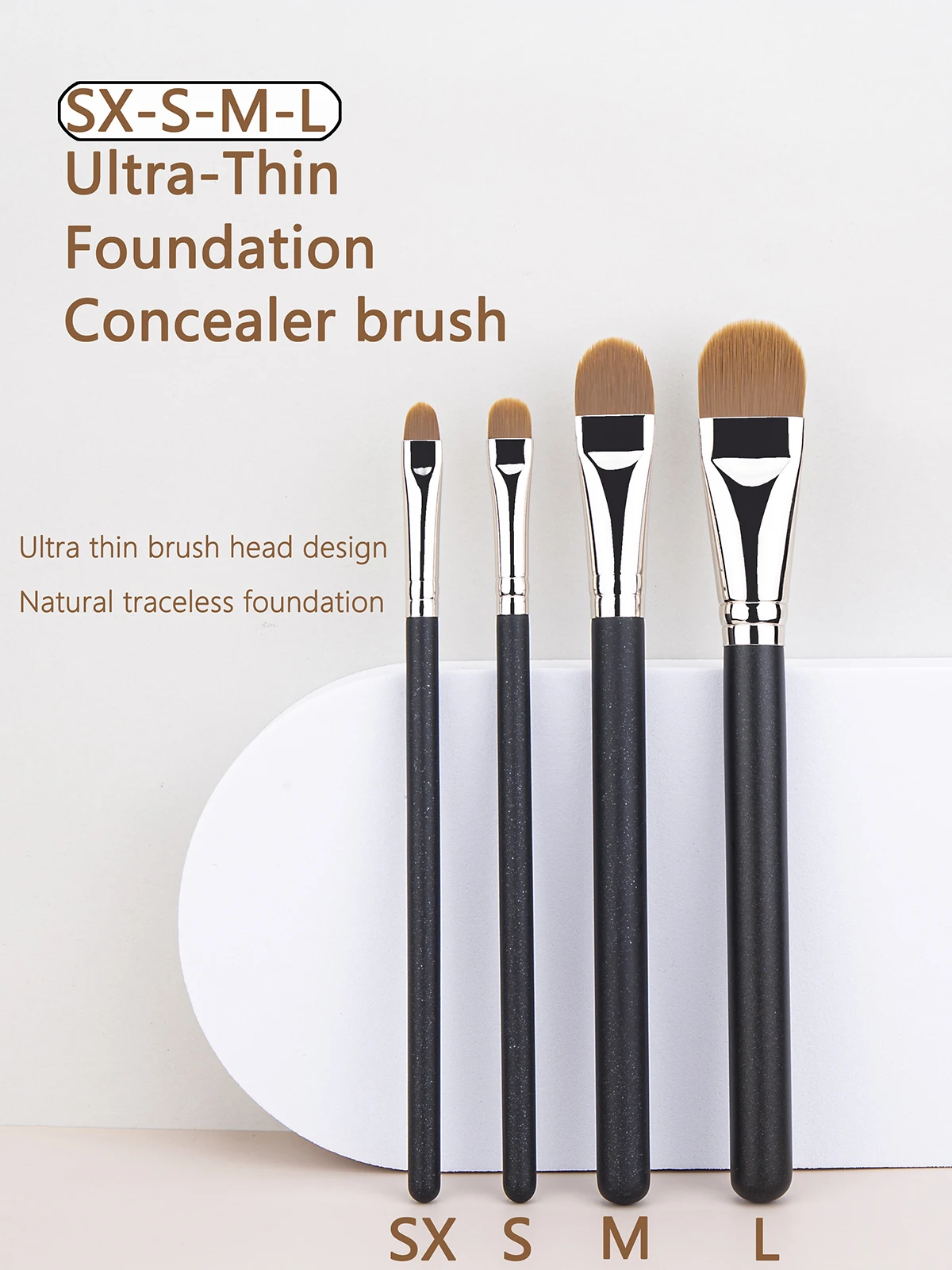 4 Types Sizes Upgraded Ultra-thin Foundation Concealer Makeup Brush Professional Liquid Foundation Cream Concealer Make-up Tool