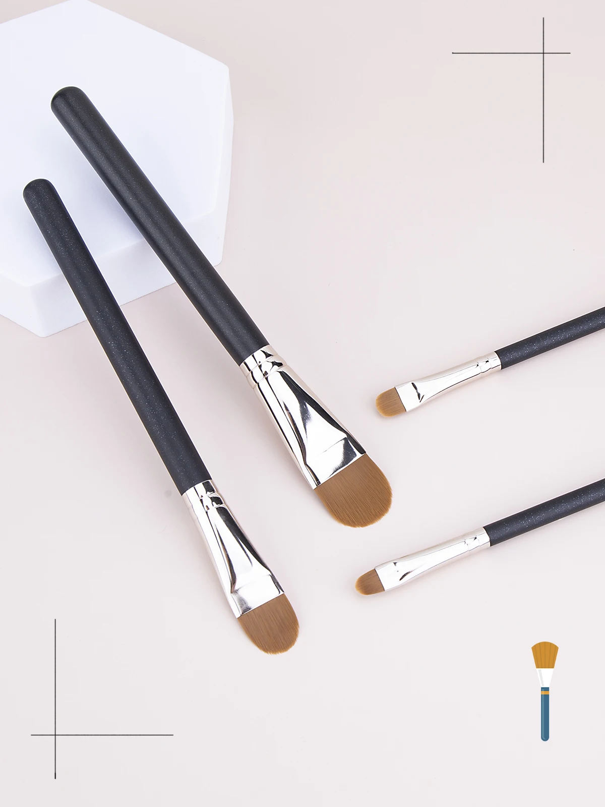 4 Types Sizes Upgraded Ultra-thin Foundation Concealer Makeup Brush Professional Liquid Foundation Cream Concealer Make-up Tool