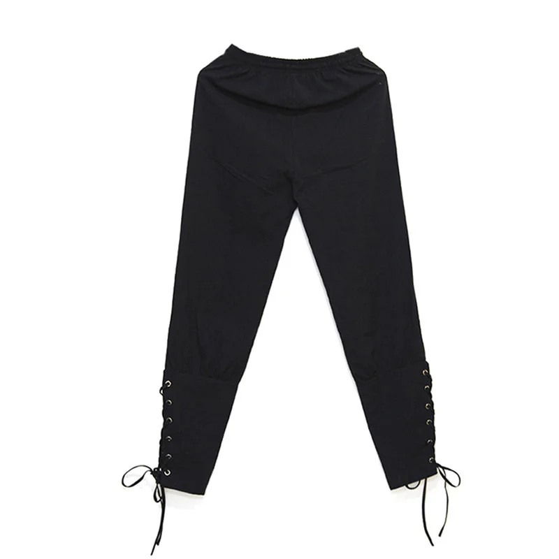 Pirate Pant Viking Costume for Men Renaissance Medieval Pants Drawstring Shorts Halloween Costume Adult Cosplay