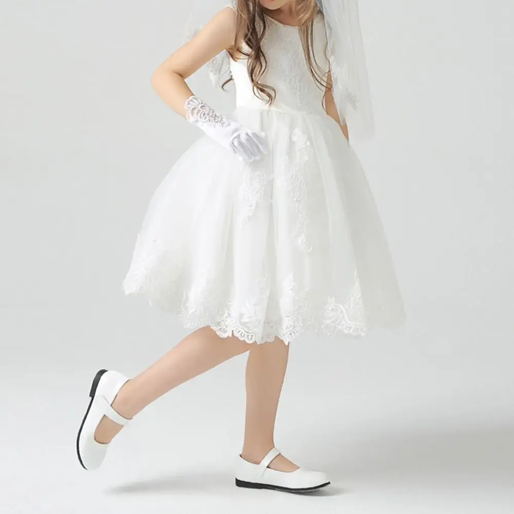 Gloves Children's Wedding Dress Princess Skirt Accessories Stage Gloves Wedding Gloves Full Finger Mittens Princess Gloves