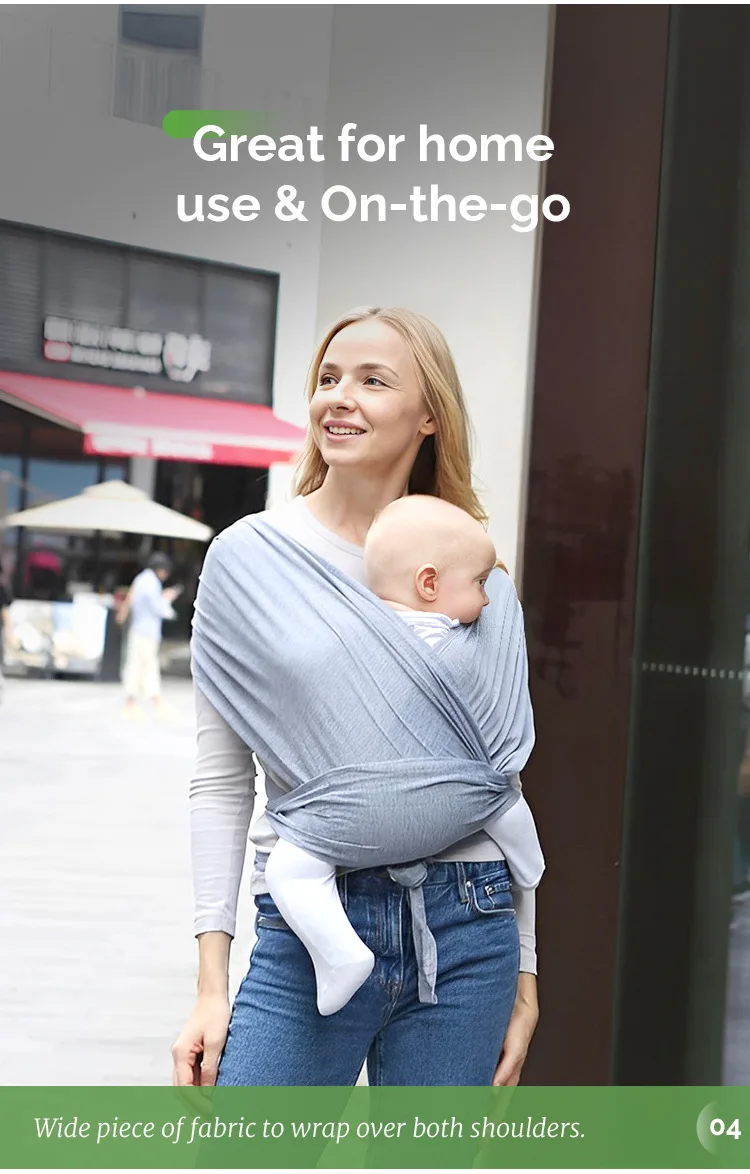 PANGDUBE Ergonomic Baby Wrap Sling Carrier Soft Cotton Kangaroo Sling for Newborns to 36 Months Comfortable Front Baby Carrier