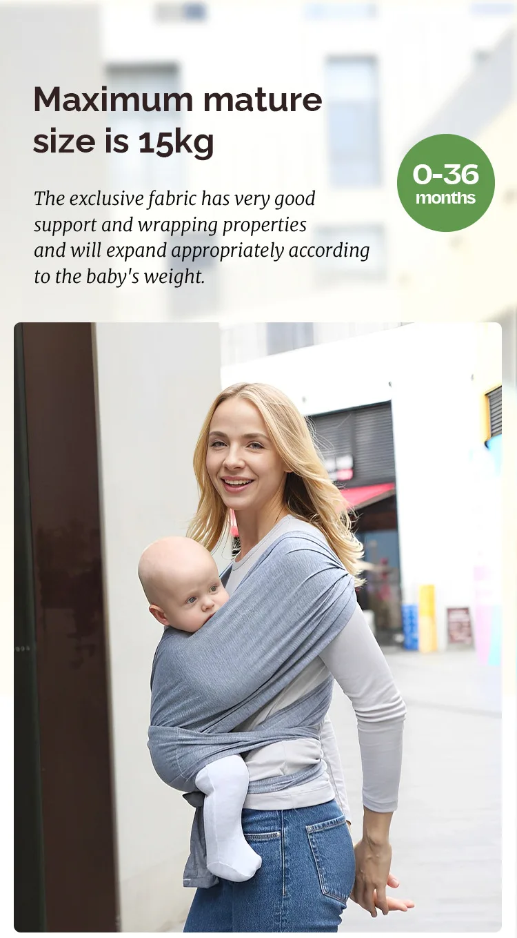PANGDUBE Ergonomic Baby Wrap Sling Carrier Soft Cotton Kangaroo Sling for Newborns to 36 Months Comfortable Front Baby Carrier