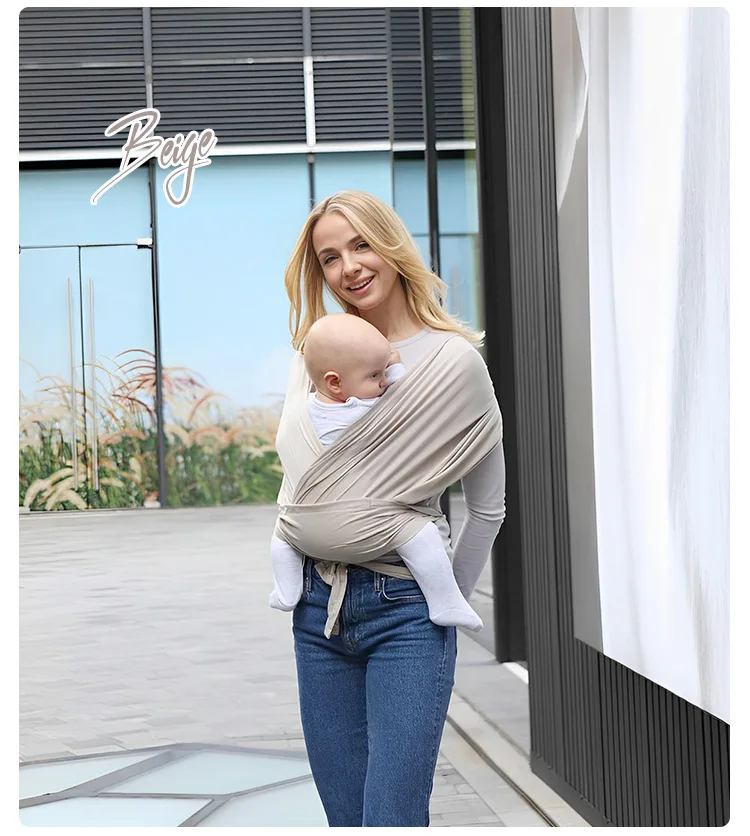 PANGDUBE Ergonomic Baby Wrap Sling Carrier Soft Cotton Kangaroo Sling for Newborns to 36 Months Comfortable Front Baby Carrier
