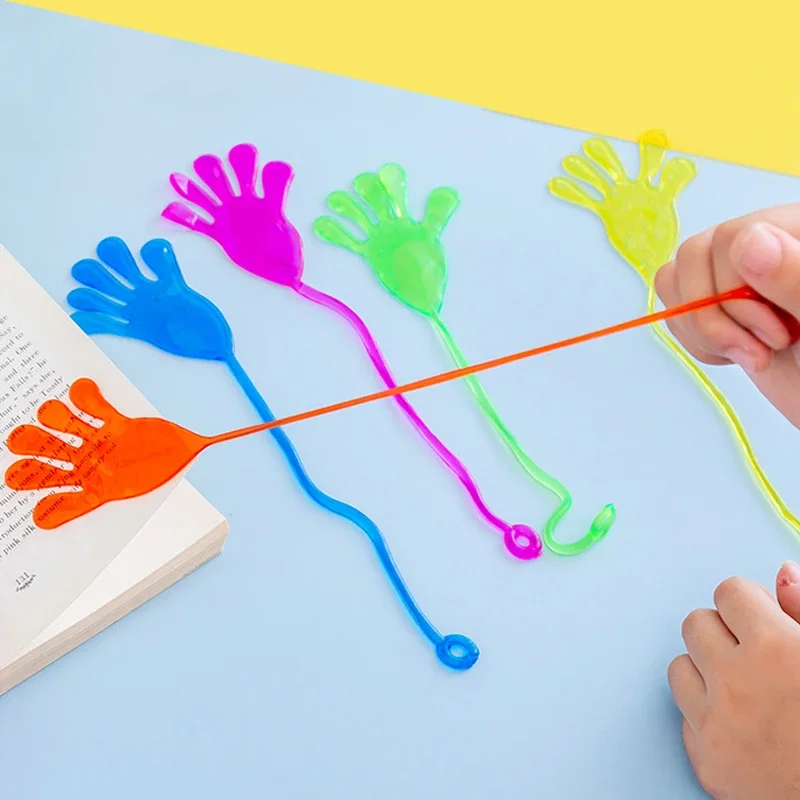 5-50 Pcs Kids Funny Sticky Hands Toy Palm Elastic Sticky Squishy Slap Palm Toy Kids Parent Child Interactive Party Toy Gift
