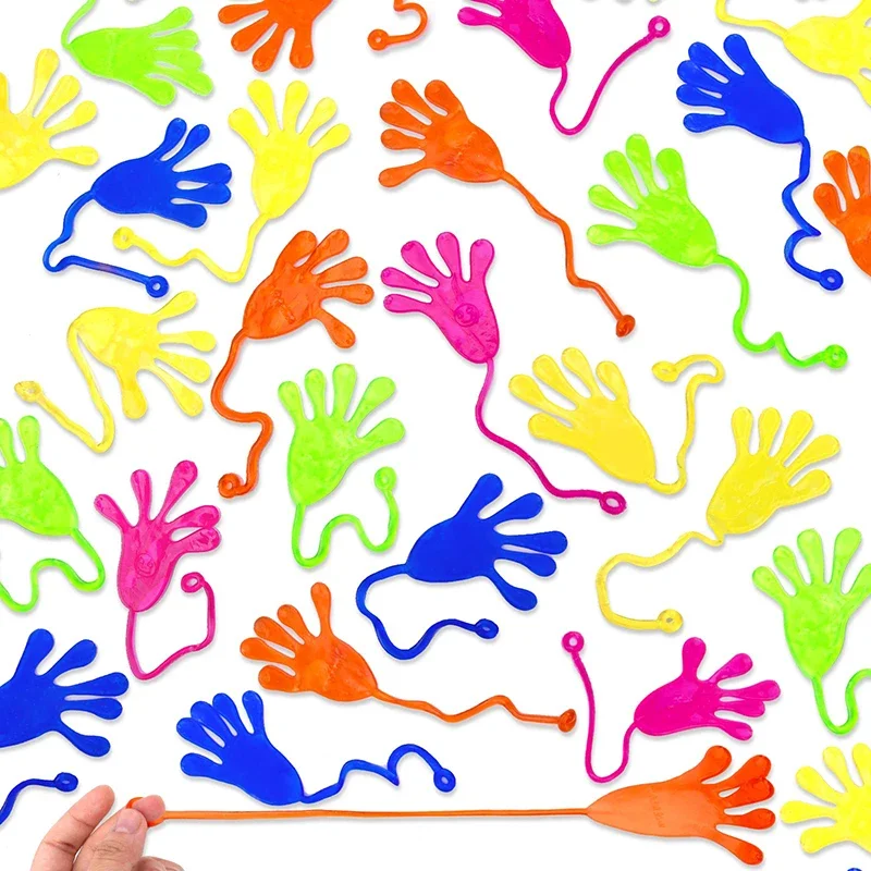 5-50 Pcs Kids Funny Sticky Hands Toy Palm Elastic Sticky Squishy Slap Palm Toy Kids Parent Child Interactive Party Toy Gift