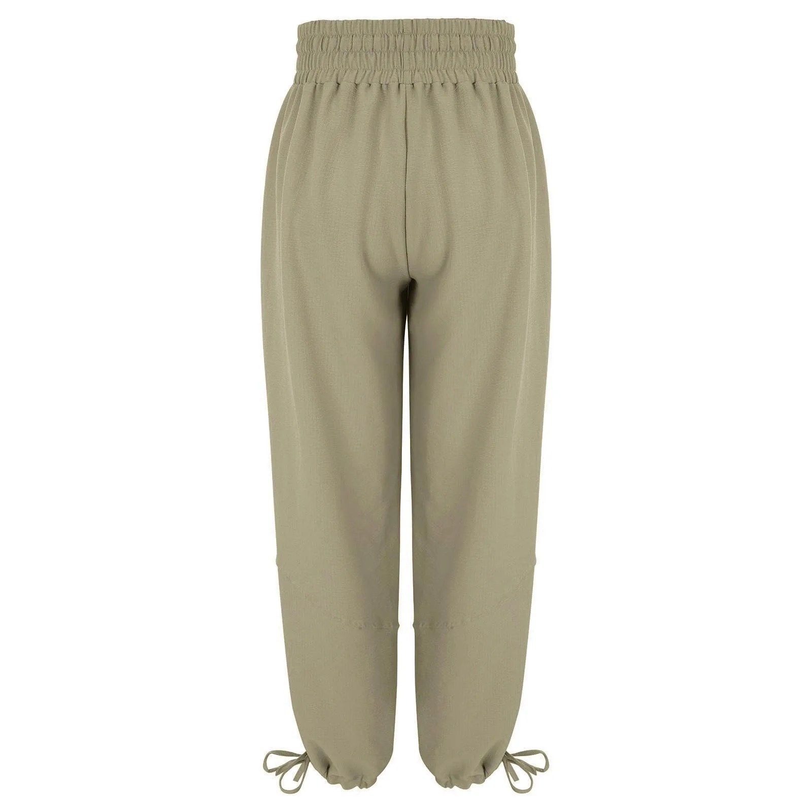 Loose Lantern Pants Women'S Solid Color Drawstring Wide Leg Pants Elastic Waistband Casual Pants Oversized Sports Pants For Wome