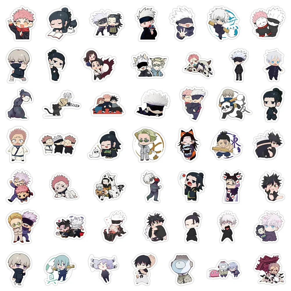 10/30/50/100PCS Kawaii Cartoon Jujutsu Kaisen Stickers Anime Graffiti Sticker DIY Notebook Laptop Guitar Cute PVC Decal Kid Gift