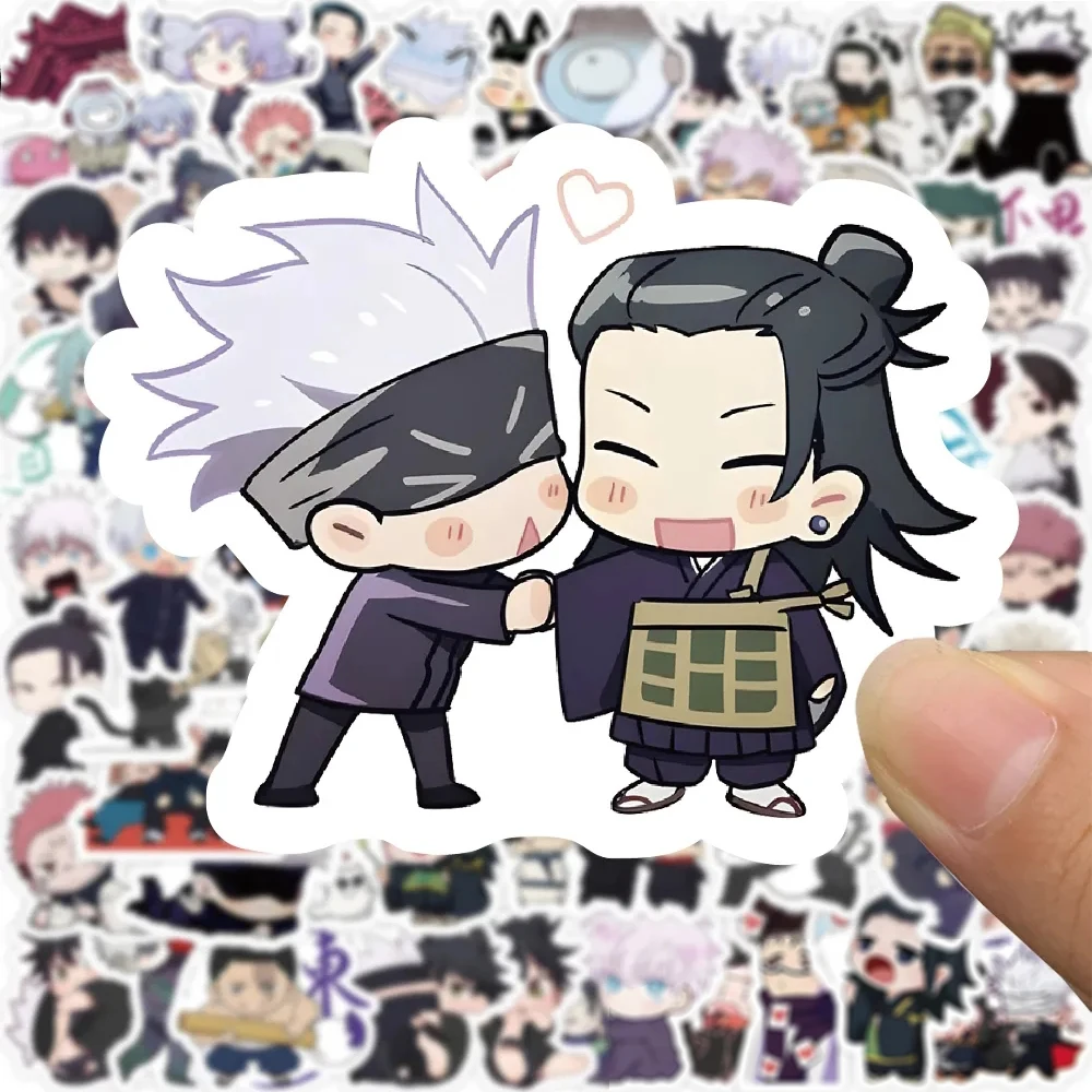 10/30/50/100PCS Kawaii Cartoon Jujutsu Kaisen Stickers Anime Graffiti Sticker DIY Notebook Laptop Guitar Cute PVC Decal Kid Gift