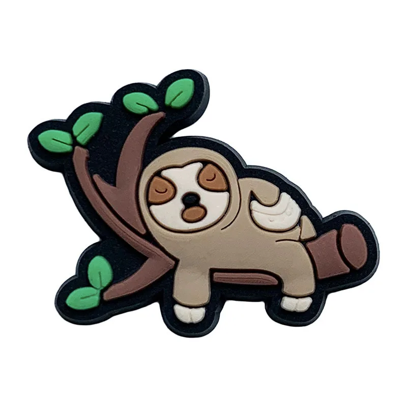 Cute Sloth Shoe Charms Pin for Crocs Accessories Clogs Bubble Slides Sandals PVC Shoe Decorations Party Gifts