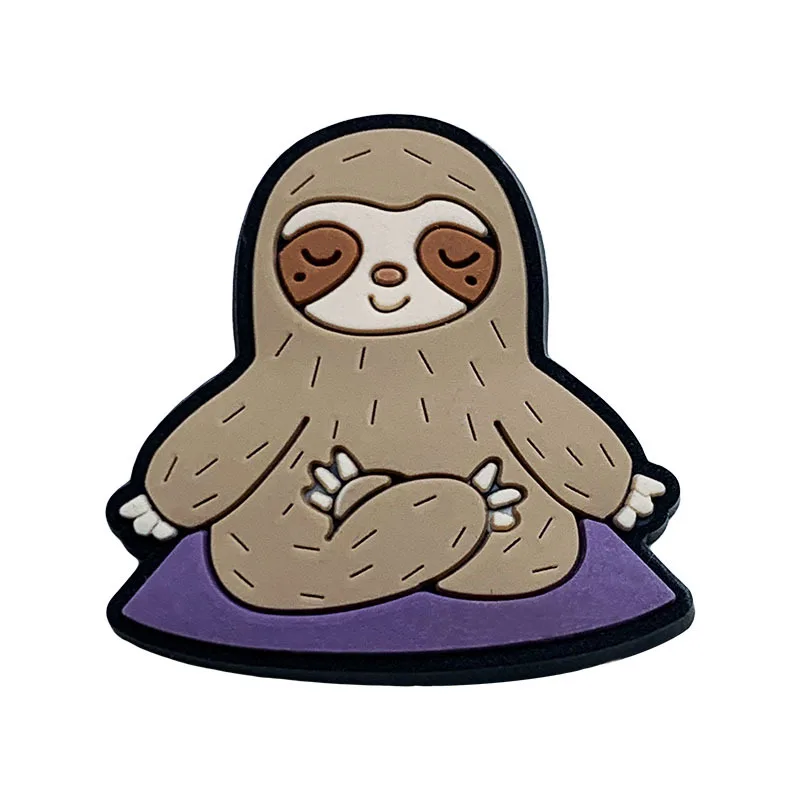 Cute Sloth Shoe Charms Pin for Crocs Accessories Clogs Bubble Slides Sandals PVC Shoe Decorations Party Gifts
