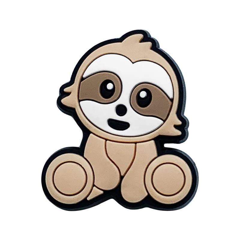Cute Sloth Shoe Charms Pin for Crocs Accessories Clogs Bubble Slides Sandals PVC Shoe Decorations Party Gifts