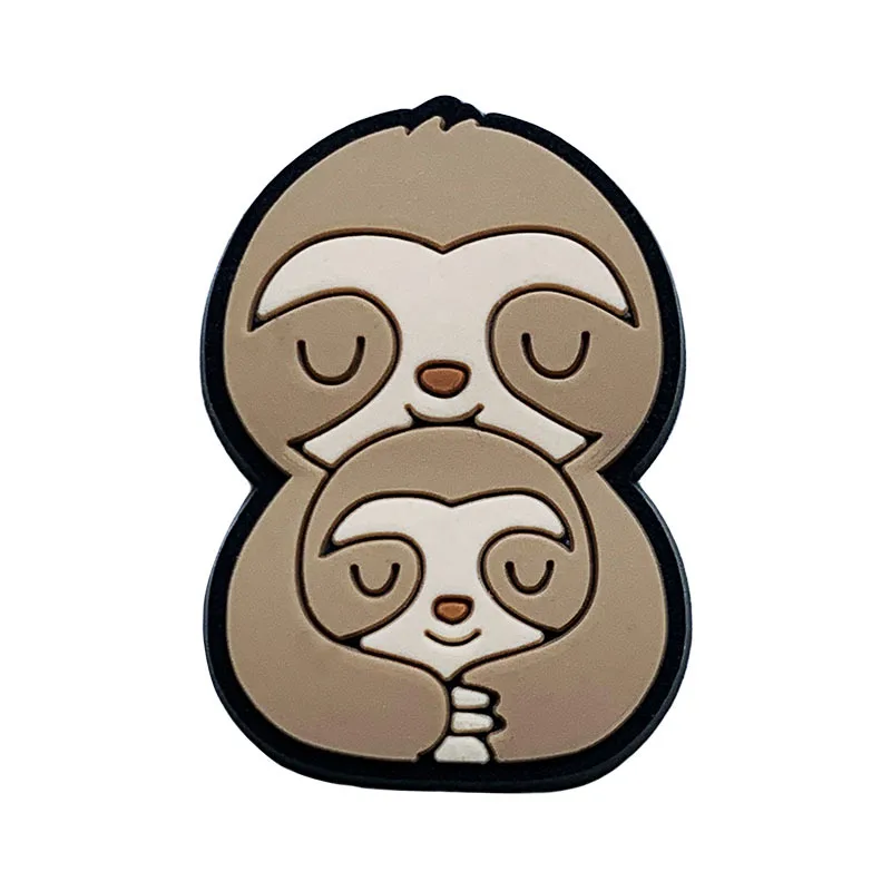 Cute Sloth Shoe Charms Pin for Crocs Accessories Clogs Bubble Slides Sandals PVC Shoe Decorations Party Gifts