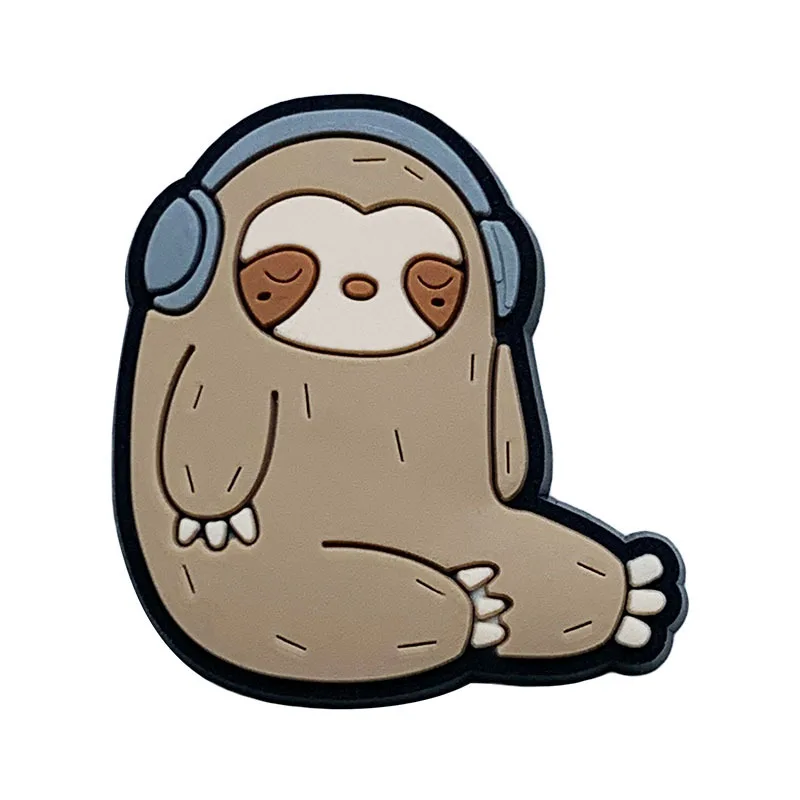 Cute Sloth Shoe Charms Pin for Crocs Accessories Clogs Bubble Slides Sandals PVC Shoe Decorations Party Gifts
