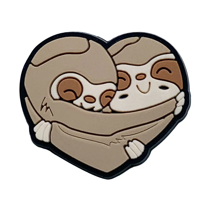 Cute Sloth Shoe Charms Pin for Crocs Accessories Clogs Bubble Slides Sandals PVC Shoe Decorations Party Gifts