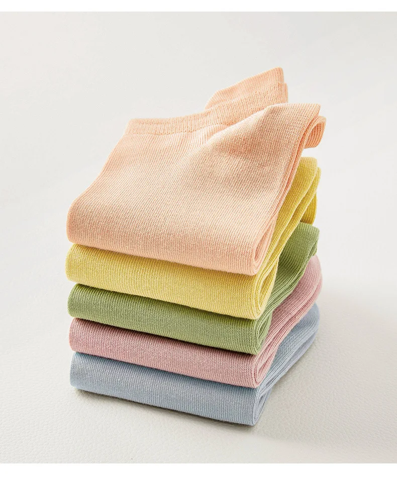 20pieces=10 Pairs Women Socks Summer High Quality Comfy Casual Ankle Sock Simple Solid Color Low Cut Cotton Short Elastic Sox