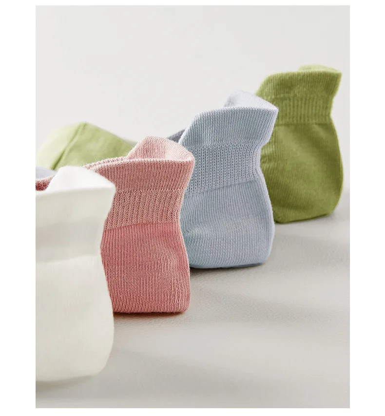 20pieces=10 Pairs Women Socks Summer High Quality Comfy Casual Ankle Sock Simple Solid Color Low Cut Cotton Short Elastic Sox