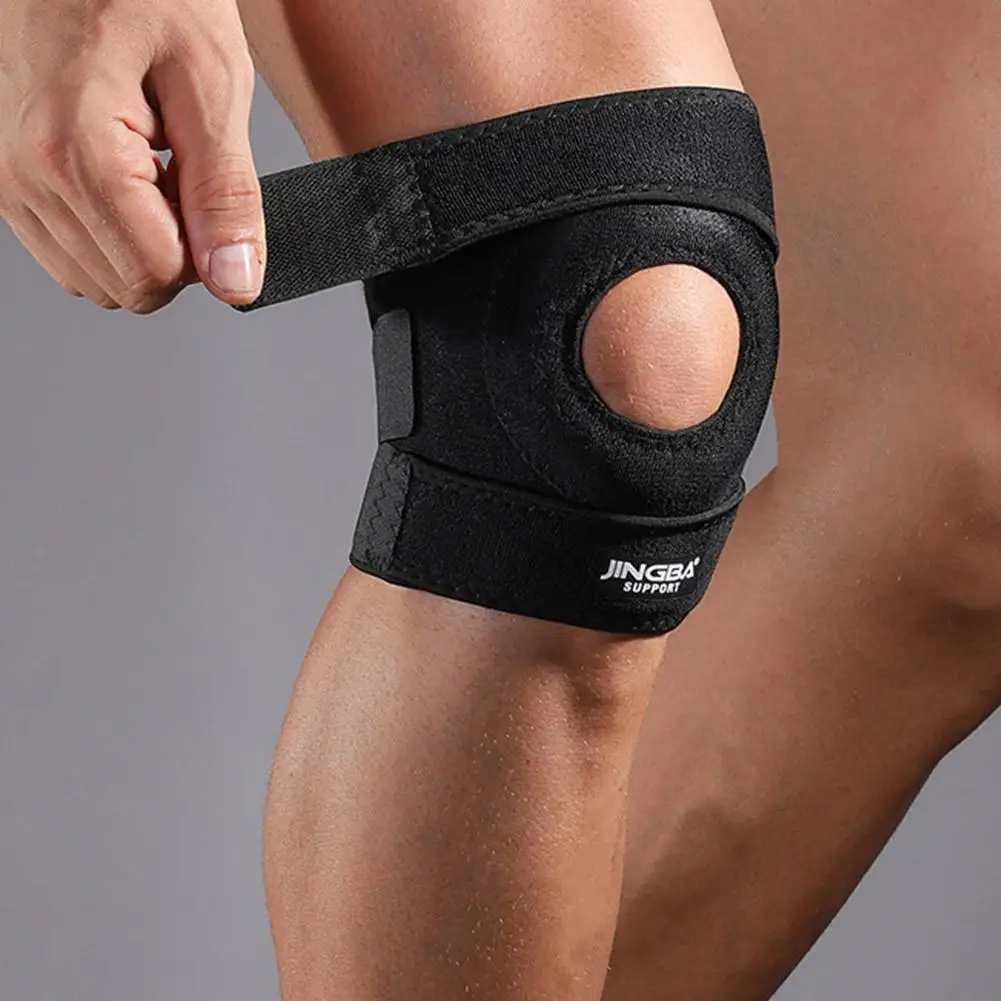 1Pc JINGBA Kneepad Stabilizer Fitness Knee Pads Adjustable Compression Knee Support Brace for Workout