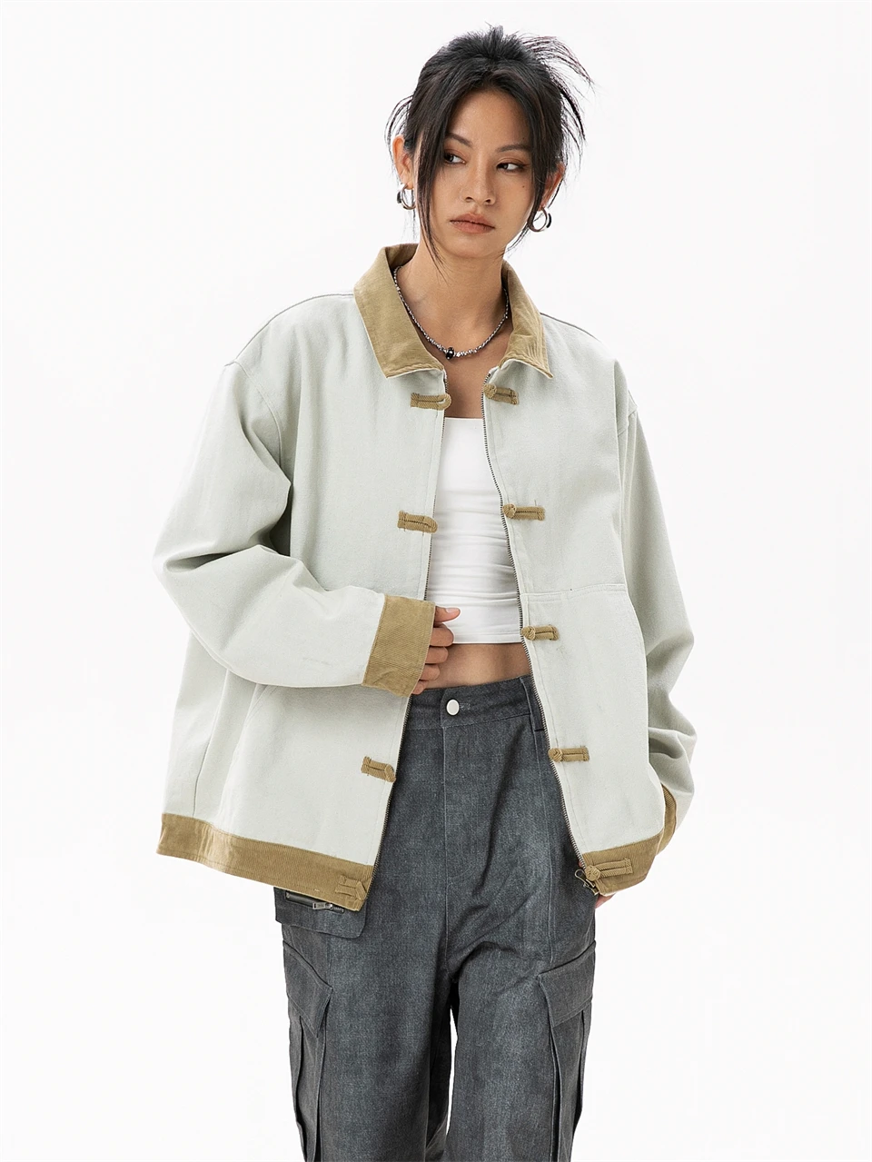 High Quality Women's Blazer Chinese Style Jacket Female Oversize Fashion Women's Clothing Trend 2024 New in External Clothes