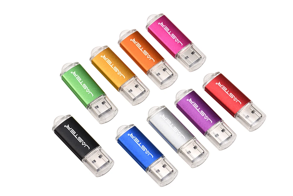 JASTER Free Key Chain USB Flash Drive 128GB Black Pen Drive 64GB Blue Memory Stick 32GB Creative Gift Pendrive 16GB Red U Disk