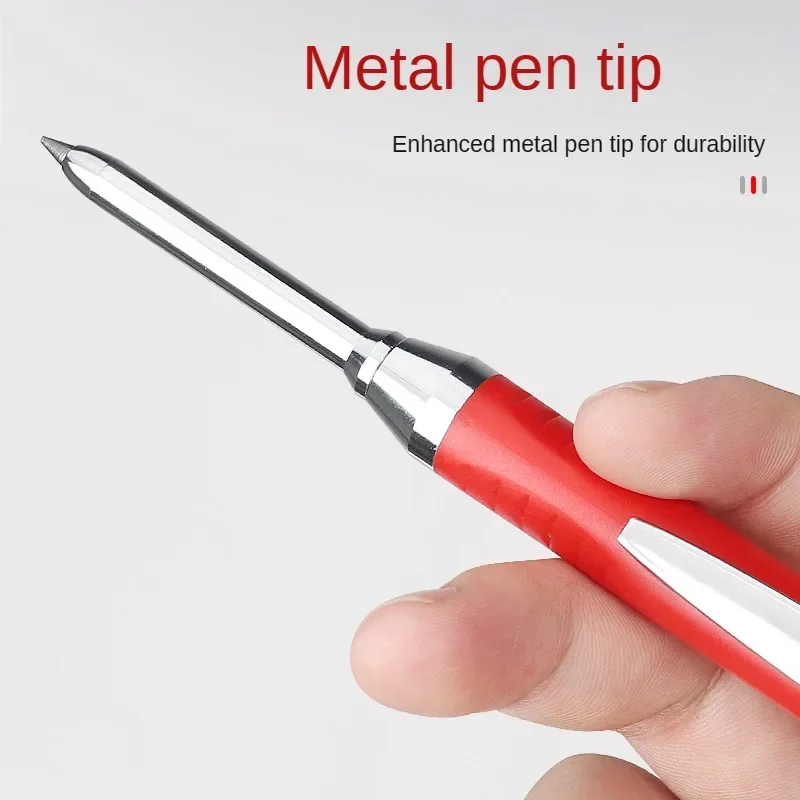 2.8mm Solid Carpenter Deep Hole Maker Construction Pencils with Built in Sharpener for Woodworking Drafting Architect Tool