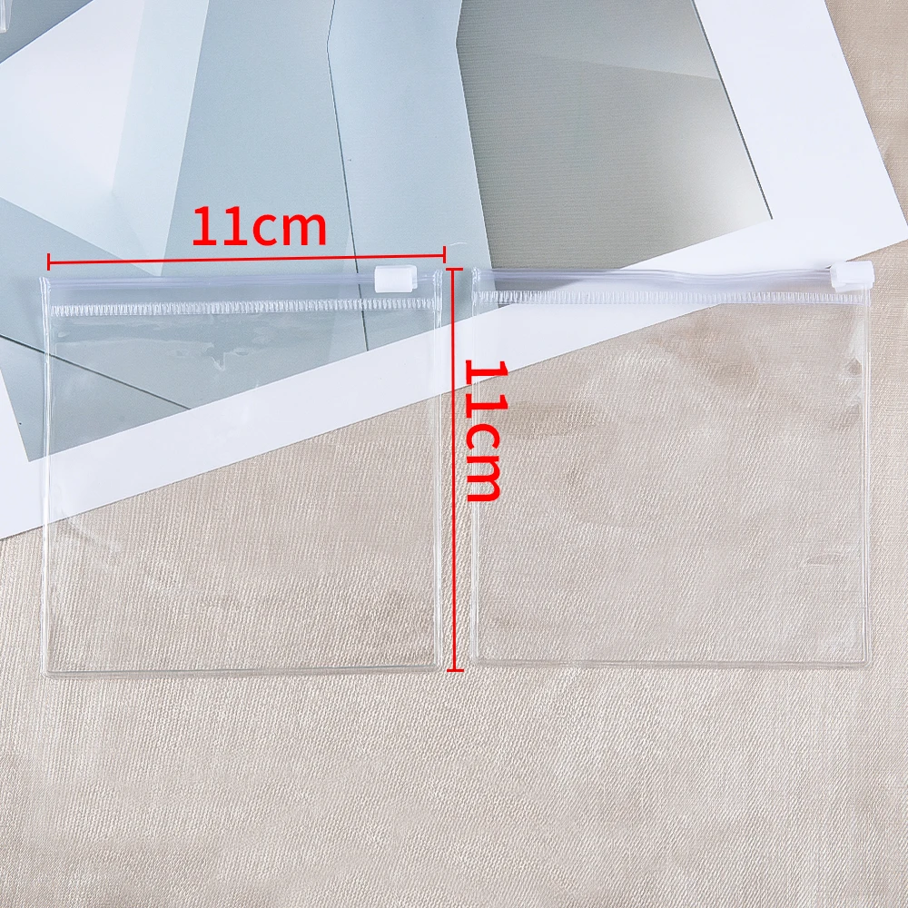 10Pcs Thicken Zipper Bag Transparent Plastic Bag Anti Oxidation Jewelry Pouch for DIY Jewelry Storage Earring Bracelet Packaging