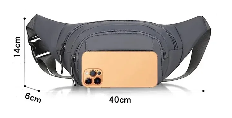 Canvas Fit Waistpack Mobile Fanny Waist Packs Men's Sports Outdoor Leisure Running Anti Theft Ultra Thin Invisible Waist Bag