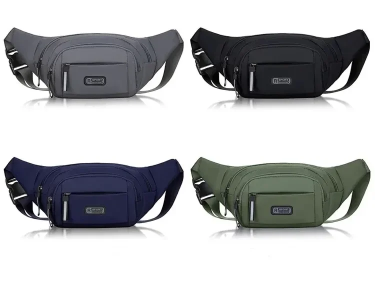 Canvas Fit Waistpack Mobile Fanny Waist Packs Men's Sports Outdoor Leisure Running Anti Theft Ultra Thin Invisible Waist Bag