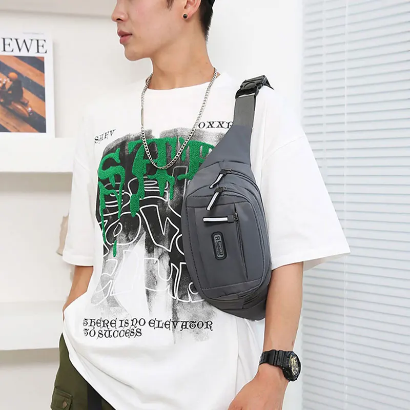 Canvas Fit Waistpack Mobile Fanny Waist Packs Men's Sports Outdoor Leisure Running Anti Theft Ultra Thin Invisible Waist Bag