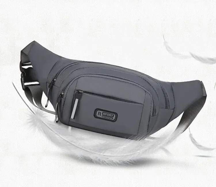 Canvas Fit Waistpack Mobile Fanny Waist Packs Men's Sports Outdoor Leisure Running Anti Theft Ultra Thin Invisible Waist Bag