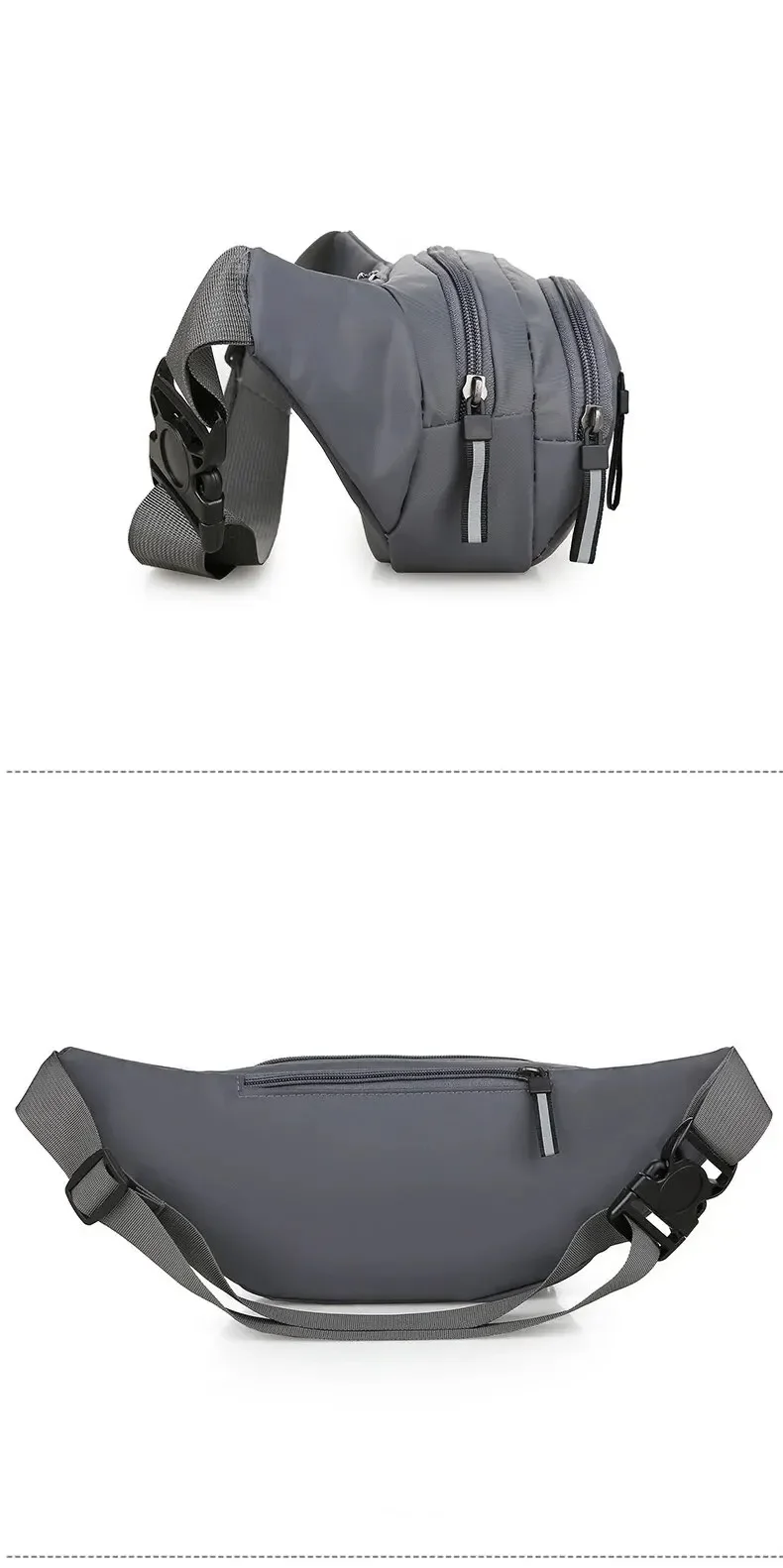 Canvas Fit Waistpack Mobile Fanny Waist Packs Men's Sports Outdoor Leisure Running Anti Theft Ultra Thin Invisible Waist Bag
