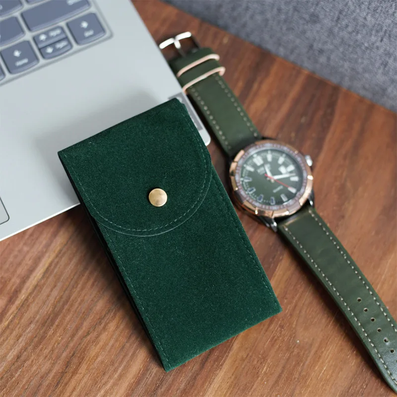 Embers Watch Bag Blue Black Flannelette Gift Bag Travel Storage Case Durable Portable Watch Dust Protection Case
