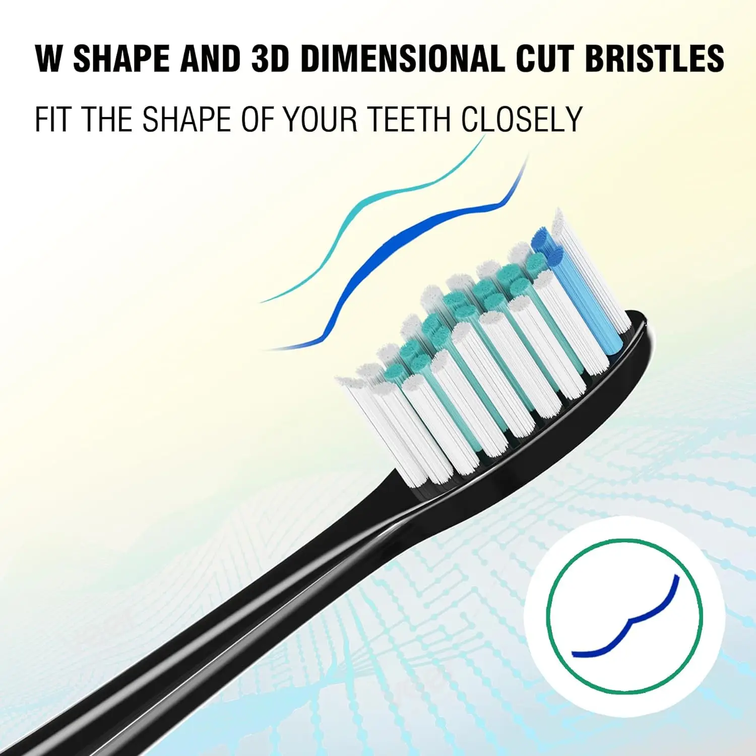 Replacement Brush Heads Compatible with Philips Sonicare DiamondClean HX3/HX6/HX9 Series Electric Toothbrush Heads HX6064