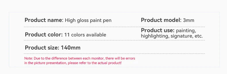 Metal Permanent Paint Marker Pen Waterproof Car Tyre Tire Tread Rubber Graffiti Touch Scratch Wet Wax Highlighter White Markers