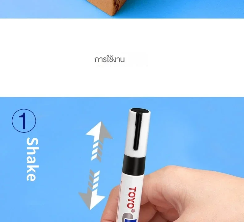 Metal Permanent Paint Marker Pen Waterproof Car Tyre Tire Tread Rubber Graffiti Touch Scratch Wet Wax Highlighter White Markers