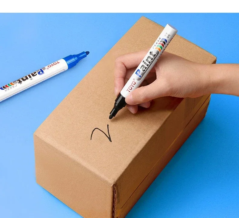 Metal Permanent Paint Marker Pen Waterproof Car Tyre Tire Tread Rubber Graffiti Touch Scratch Wet Wax Highlighter White Markers