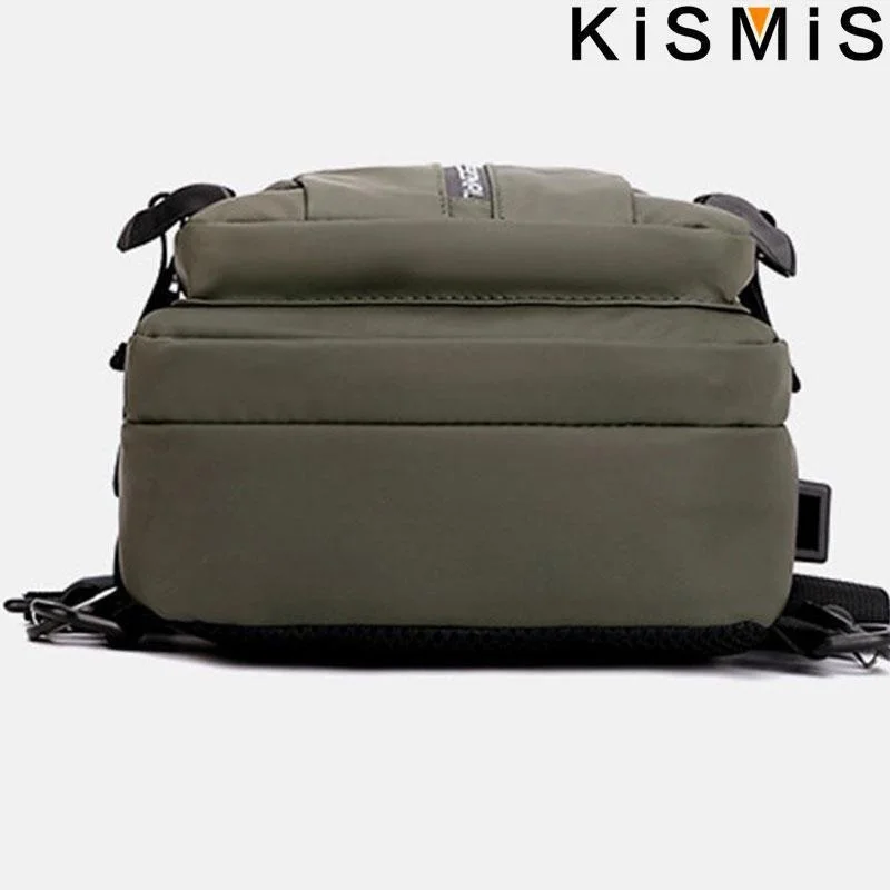 New Chest Bag Men's USB Charging Multi functional Fashion Casual One Shoulder Crossbody Sports Oxford Cloth Backpack