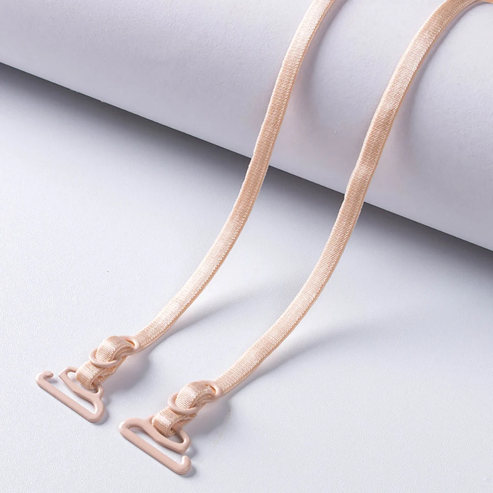 1Pairs Women Thin Spaghetti Strap Underwear Straps Invisible Shoulder Strap Non-slip Bra Strap 5mm Black Lingerie Accessories