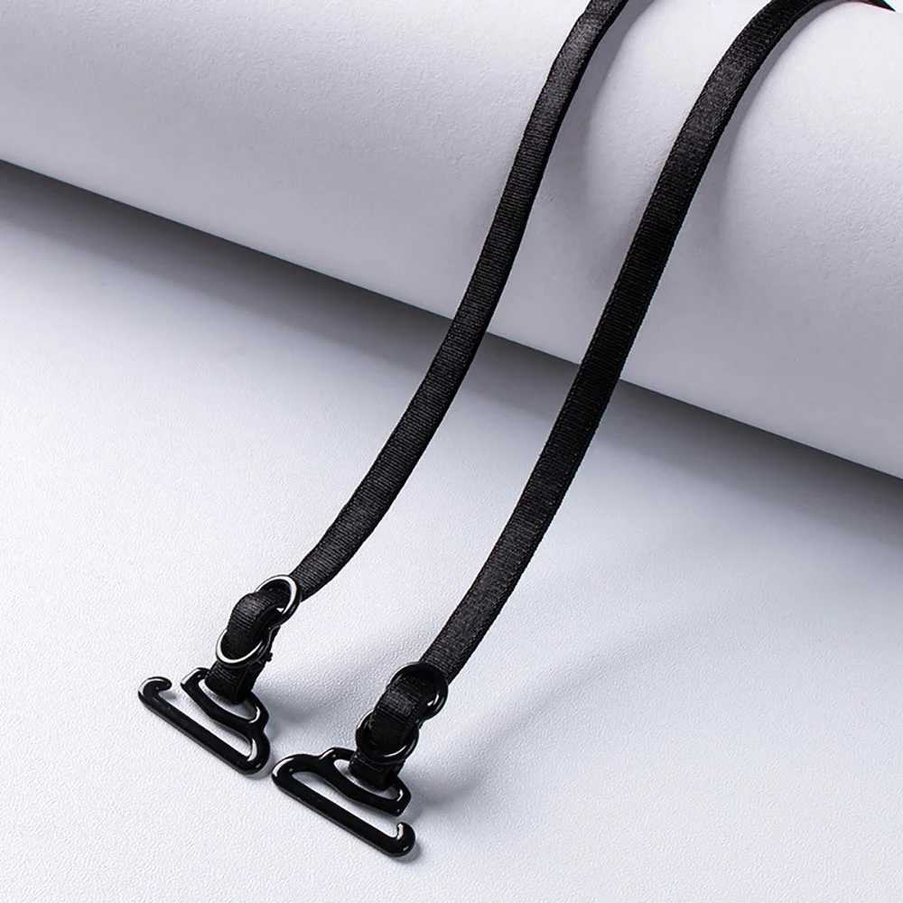 1Pairs Women Thin Spaghetti Strap Underwear Straps Invisible Shoulder Strap Non-slip Bra Strap 5mm Black Lingerie Accessories