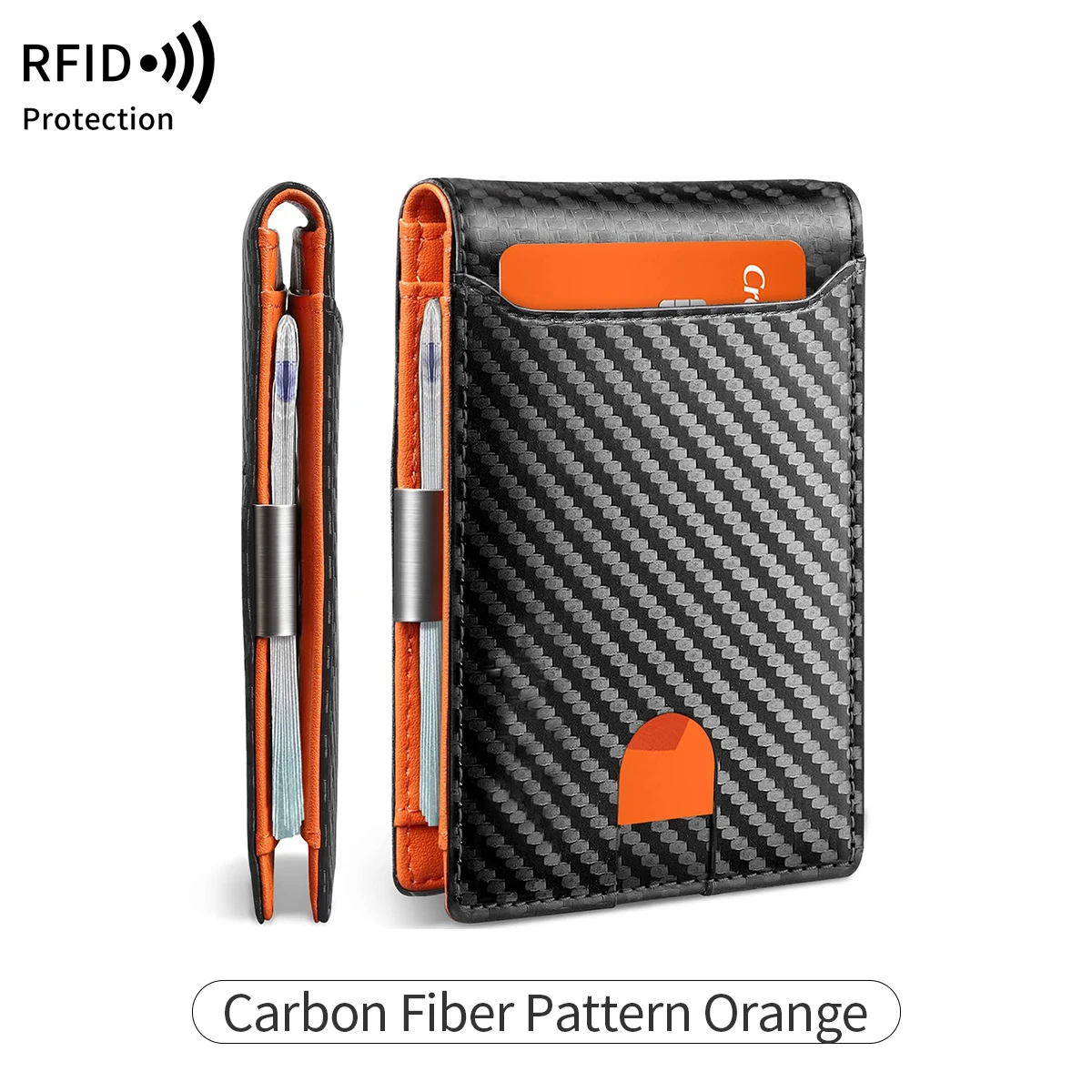 Minimalist Men's Wallet Multifunctional RFID Blocking Front Pocket Portable Card Holder Solid Color Large Capacity 11 Cardwallet