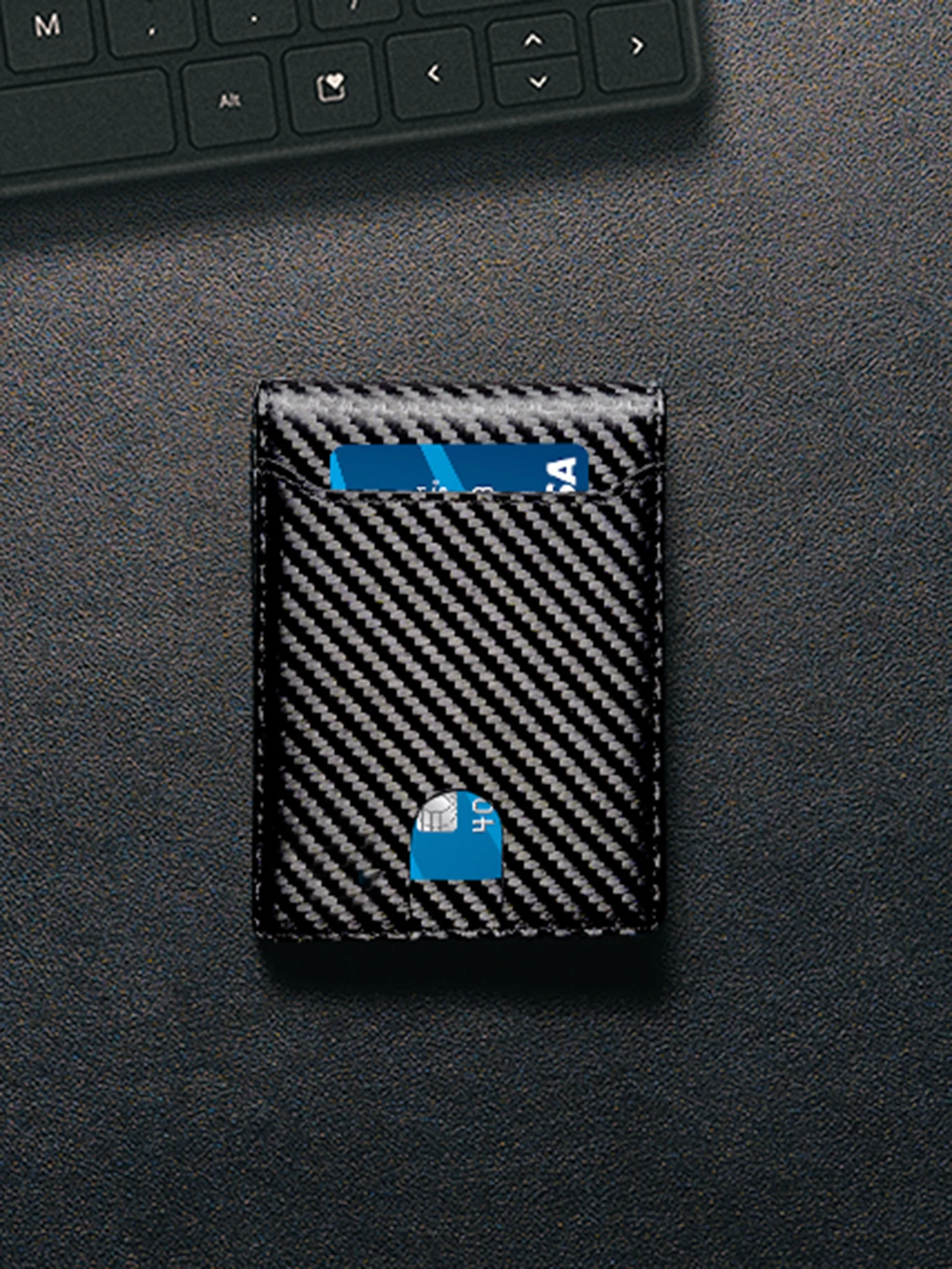 Minimalist Men's Wallet Multifunctional RFID Blocking Front Pocket Portable Card Holder Solid Color Large Capacity 11 Cardwallet