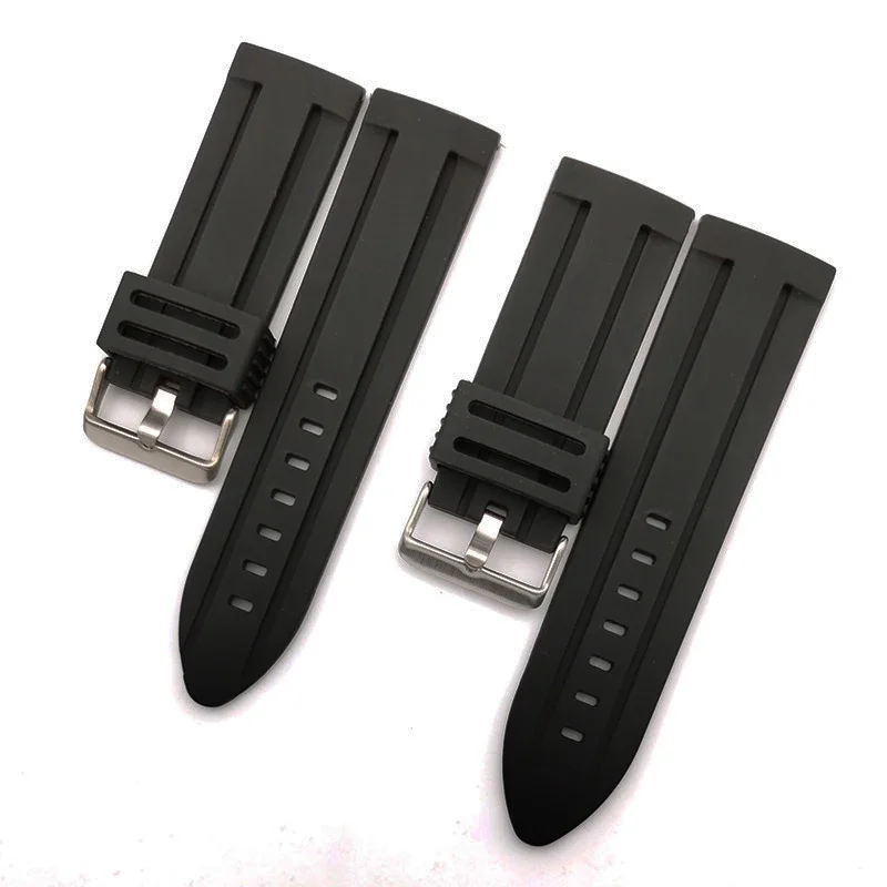 30mm 28mm 26mm 24mm Rubber Watch Strap 18mm 20mm 22mm Men's Sport Watchband Soft Diving Waterproof Silicone Wrist Belt Bracelet