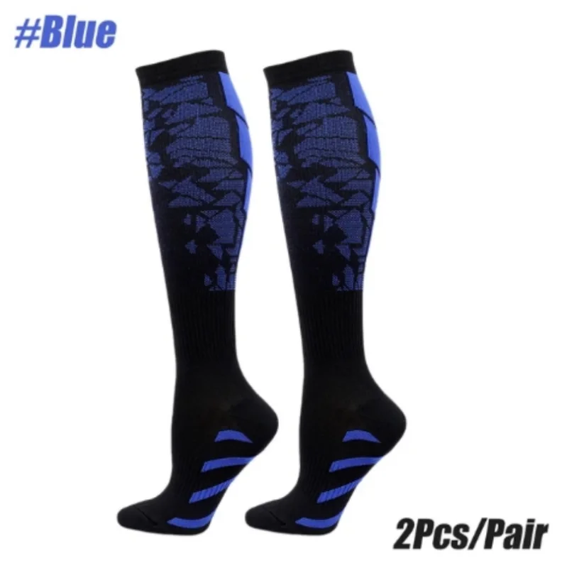 1 Pair Sports Compression Socks for Women and Men - Calf Support Socks for Running Nurses Flight Pregnancy Circulation Athletic