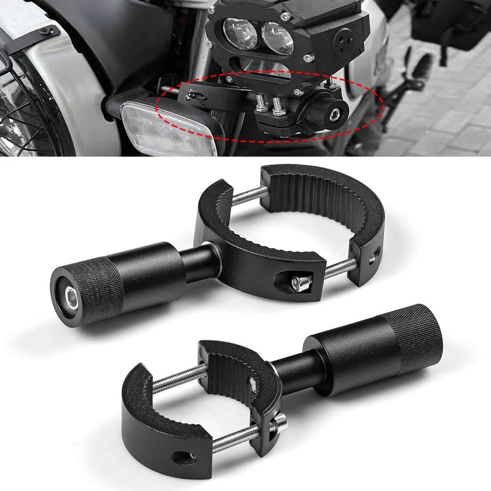 Motorcycle Fog Lights Bracket Tube Mounting Holder 20-38/38-60mm Motorcycle Headlight Support Moto Spotlights Fork Bracket Clamp