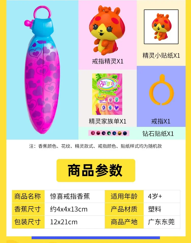 Wild Blossom Tree Bananas Fragrant Cute Animals Finger Surprise Toys Scent Blind Box Birthday Gifts