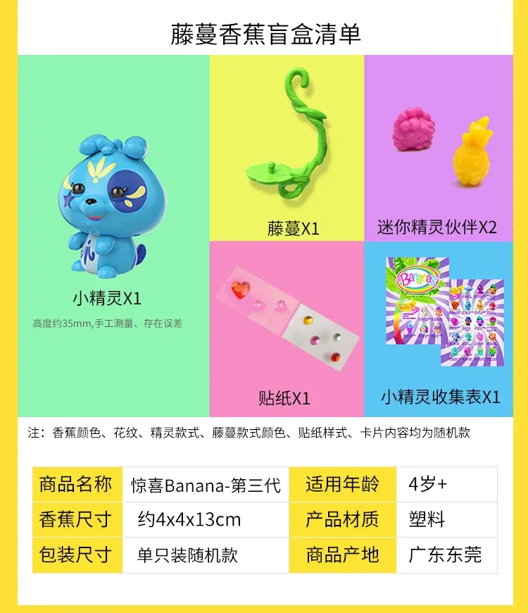 Wild Blossom Tree Bananas Fragrant Cute Animals Finger Surprise Toys Scent Blind Box Birthday Gifts